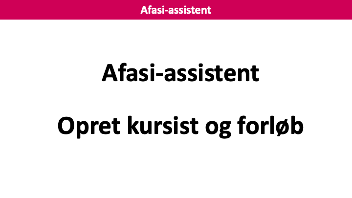 YouTube opret kursist og forløb video link